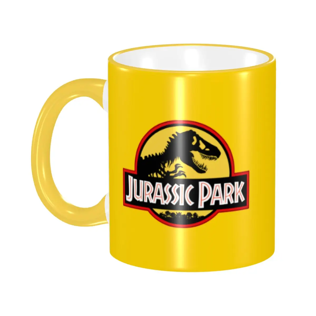 Taza de Cerámica con Estampado de Dinosaurios de Jurassic Park, Taza de Café, Regalo Creativo