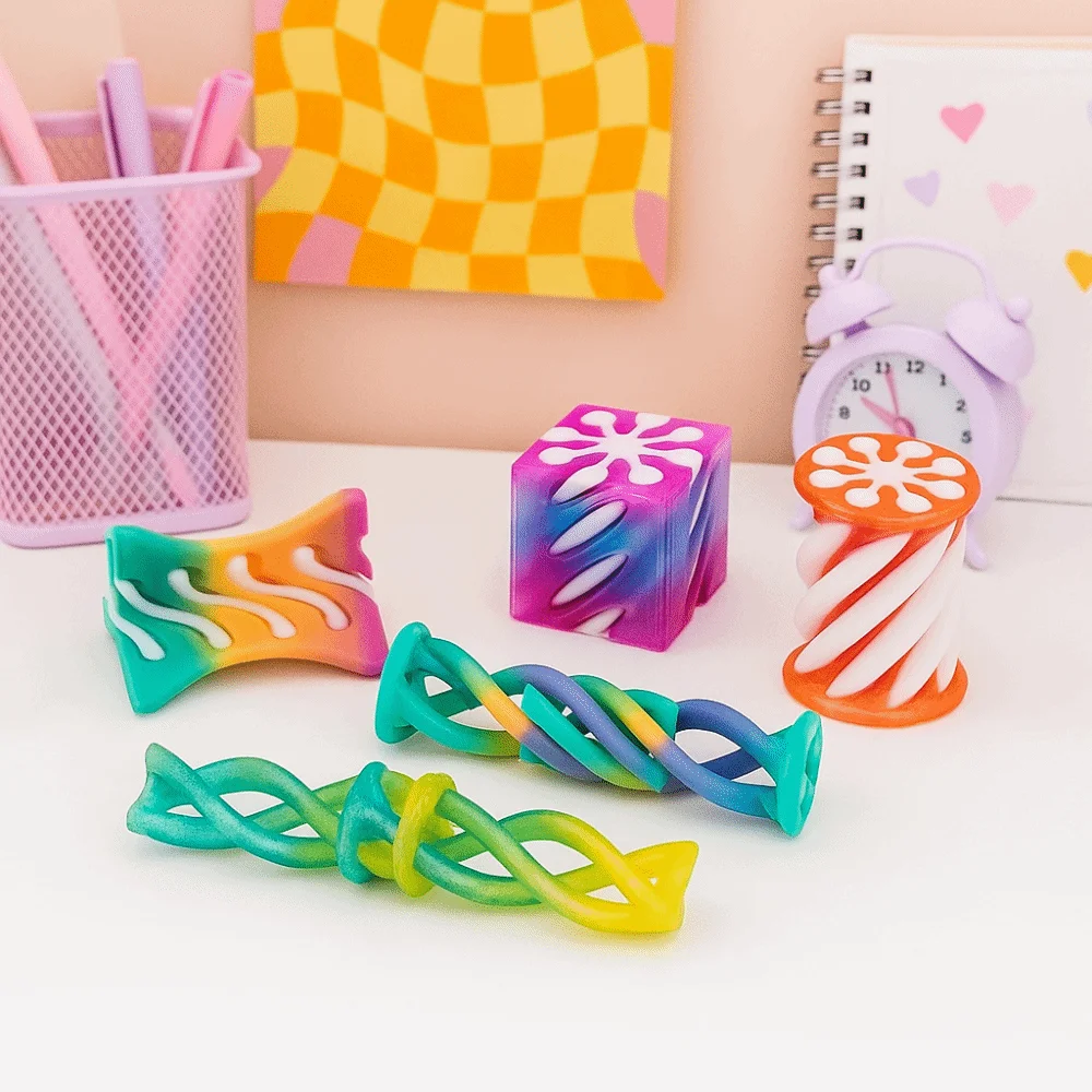 

Прозрачная скульптура, 3D печатная спиральная конусная игрушка, вихревая нить, украшения, невозможная пирамида, спиральная гайка, мини