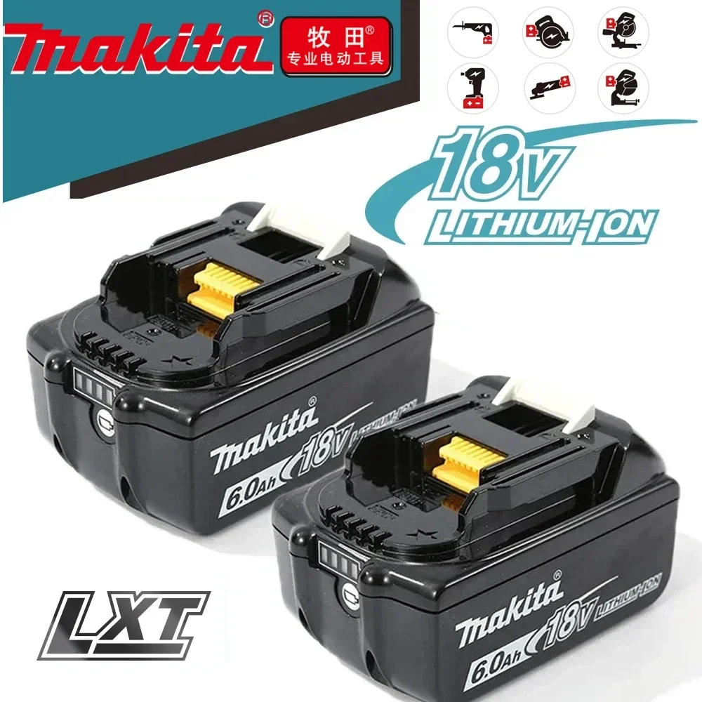 

Original BL1860 18V 6000mAh 6.0 Ah Rechargeable Battery With charger for Makita 18V Battery LXT BL1860B BL1860 BL1850 DHP482