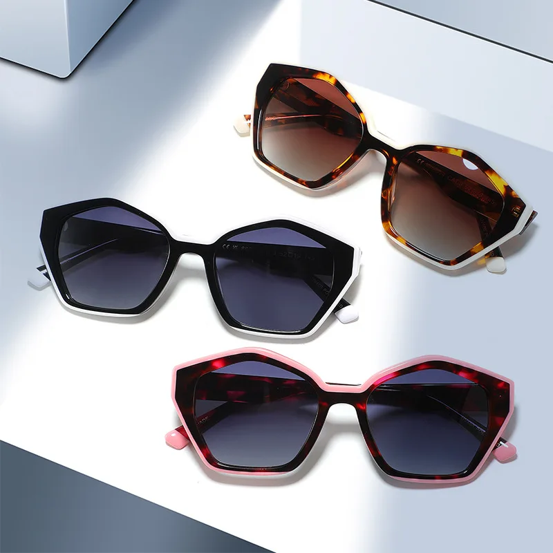 موضة مضلع الاستقطاب النظارات الشمسية النساء الفاخرة العلامة التجارية تصميم الرجال خمر فاسق نظارات شمسية السيدات ظلال الرجعية نظارات UV400