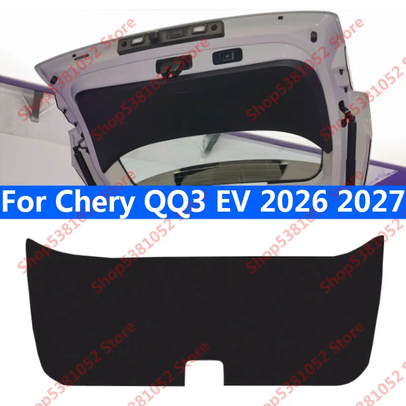 For Chery QQ3 EV 2026 2027 Car Trunk Tailgate Protection Pad Trunk PU Leather Anti-dirty Decorative Pad Accessories