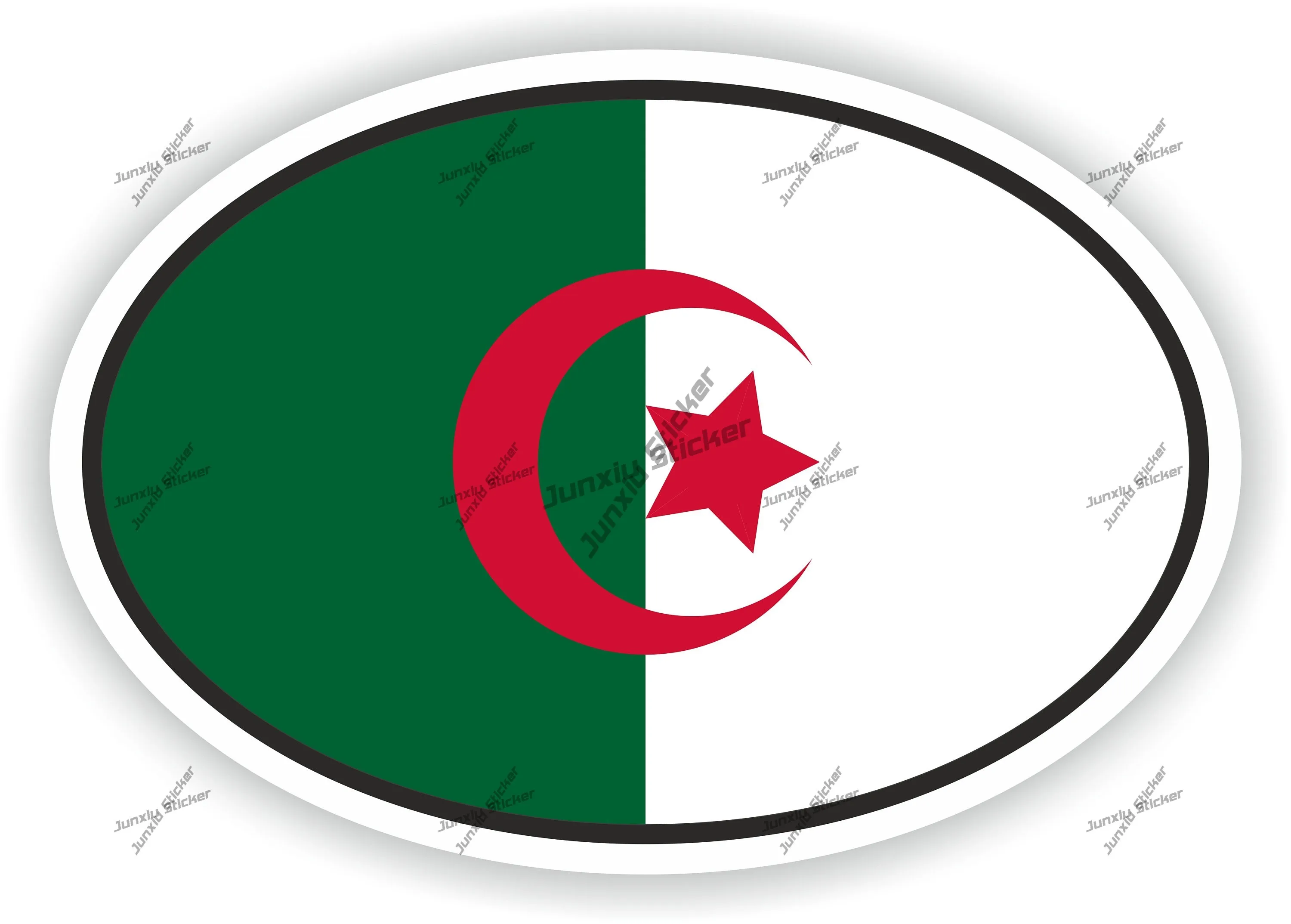 

Algeria Oval Flag Sticker Accessories For The Car Stickers Exterior Trolley Case Motorcycle Helmet Wall Jdm Sticker Vinyl Decals