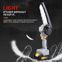 Mini Chainsaw Cordless 6 Inch Handheld Rechargeable Chain Saw With, Small Electric Chainsaws Battery Powered With 2pcs Batteries