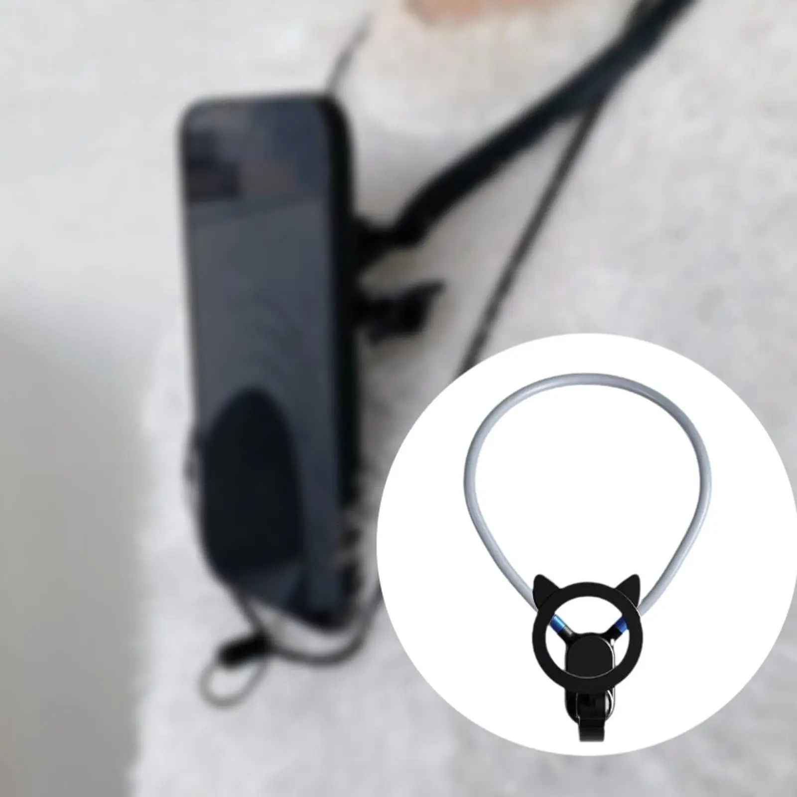 

Magnetic Neck Mount Phone Holder Hand Free for Car Journey Food Blogging