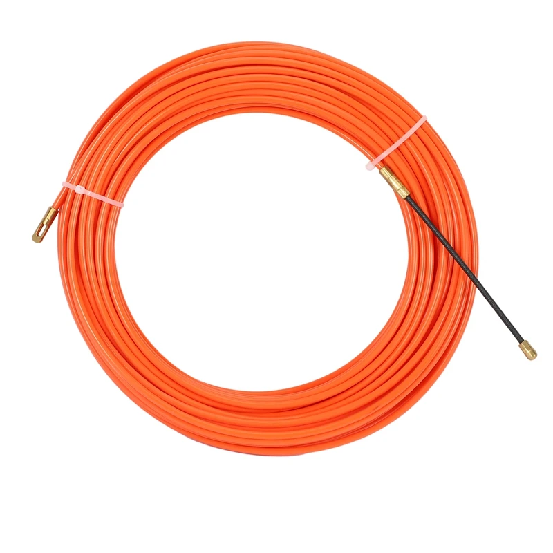 

Hot 4Mm Orange Guide Device Nylon Electric Cable Push Pullers Duct Snake Rodder Fish Tape Wire