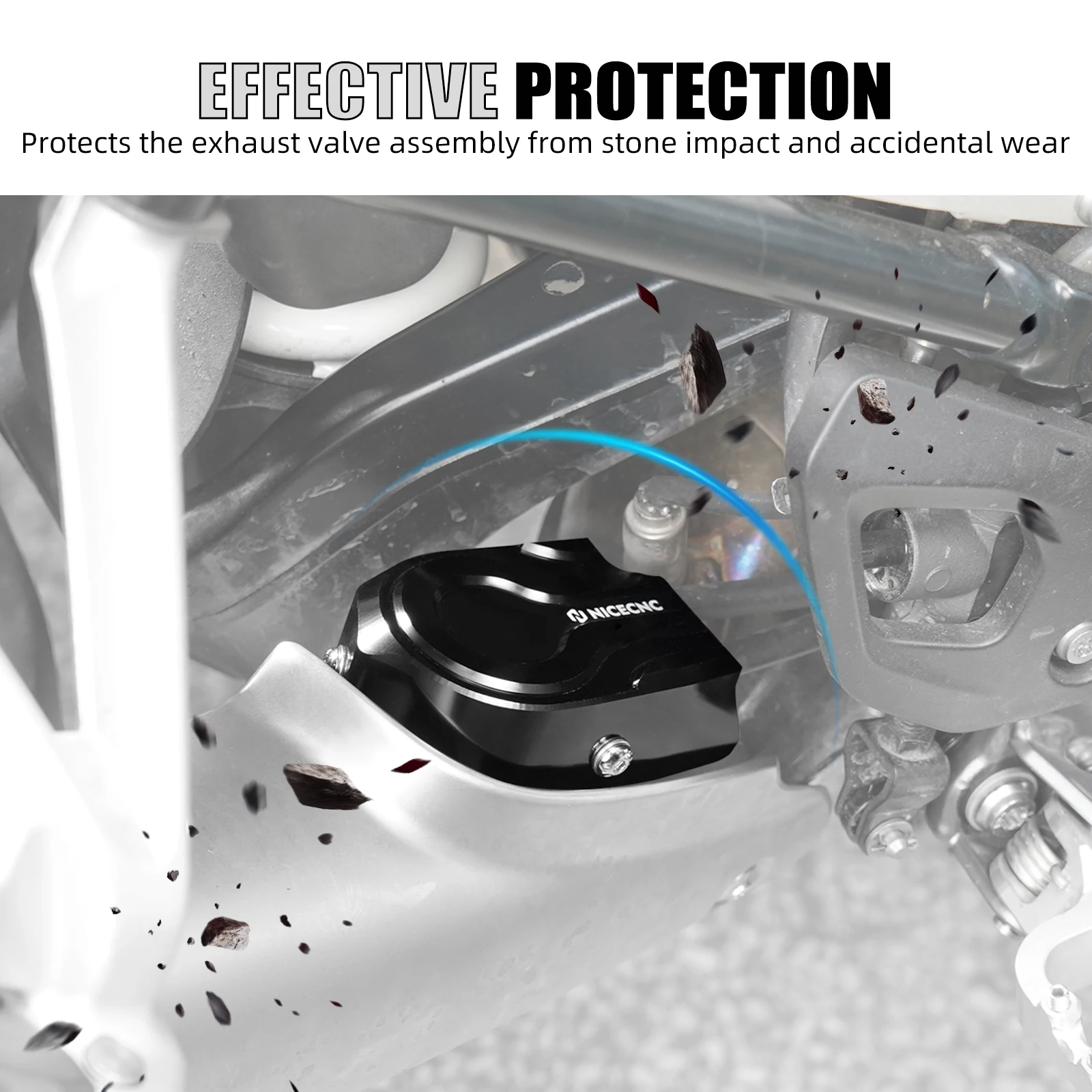 NICECNC Motorcycle Exhaust Flap Cover For BMW R1250GS 2019-2023 R 1250 GS 2023 R 1250 GS 2022 R 1250 GS 2021 2020 2019 NineT