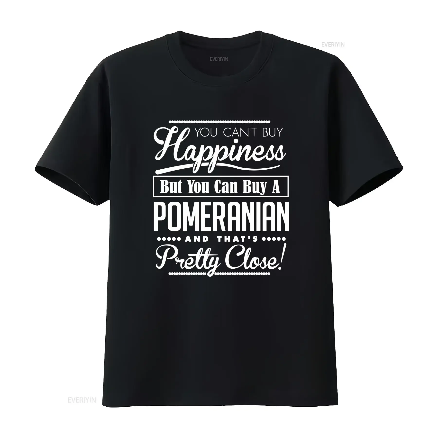 You Can't Buy Happiness But Can A Pomeranian T shirt dog tee vintage Washed Versatile fashion Unisex streetwear Slightly