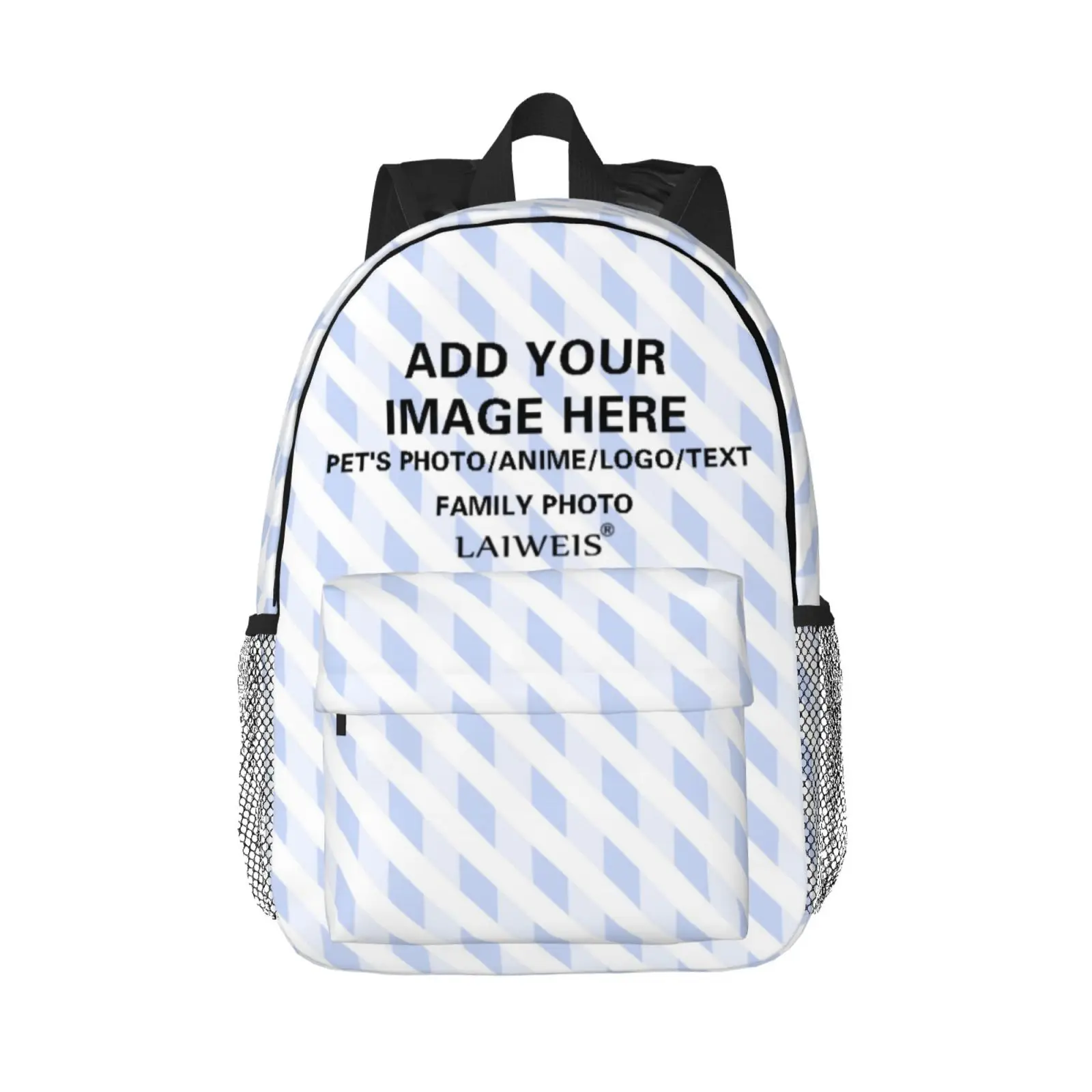 Custom Your Image Logo Name Backpack Men Laptop Backpacks 15 Inch High School Bags Teen College Boy Girl Student Backpack