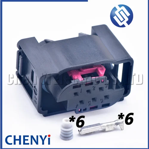 Imagen 1 del producto Conector automático de 6 pines para sensor de nivel de suspensión neumática 1-967360-1 968303-1 1-967616-1 8366590 8 366 590