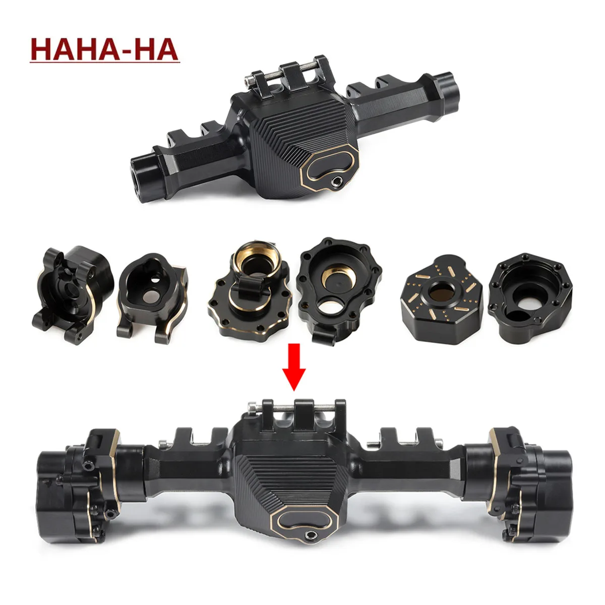 TRX4 Laiton C-Hubs Et Contrepoids D'essieu - Pièces De Mise à Niveau Pour 1/10 RC Crawler TRX6 Bronco Defender