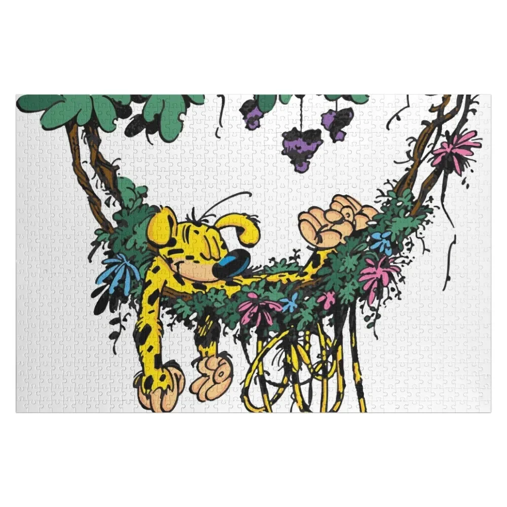 

Marsupilami in hammock Jigsaw Puzzle Woods For Adults Wooden Name Custom Personalized Puzzle