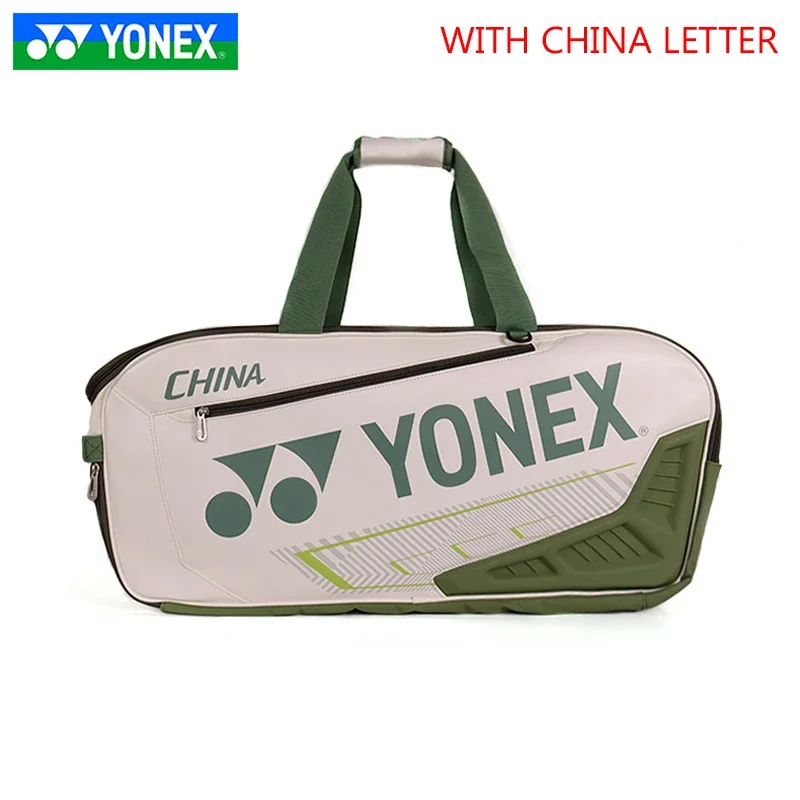 YONEX-Bolsa De Raqueta De tenis De Bádminton, Bolsa Retangular De Cuero Para Raquetas De 5-7 Con Isoliento Con MOG BA02331WEX