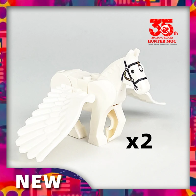 fairyy tale pegasus fantasy bricks medieval warhorse horse animal blocks horse knight moc carriage bricks accessory accessories