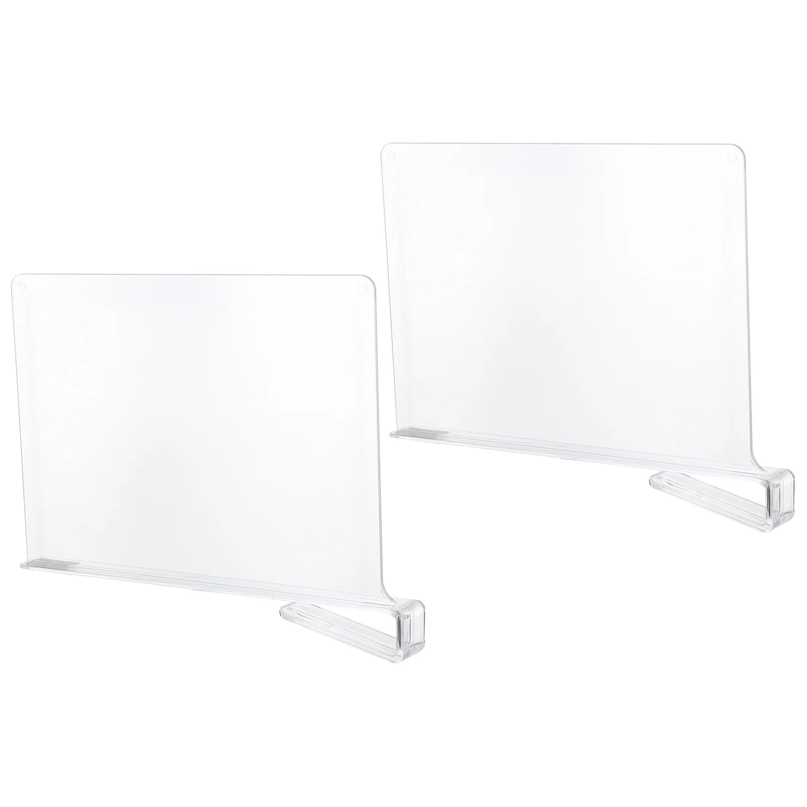 

2Pcs Acrylic Clothes Organizer Slender Design Shelf Divider for Neat Storage in Closet Kitchen Office Maximize Space Usage
