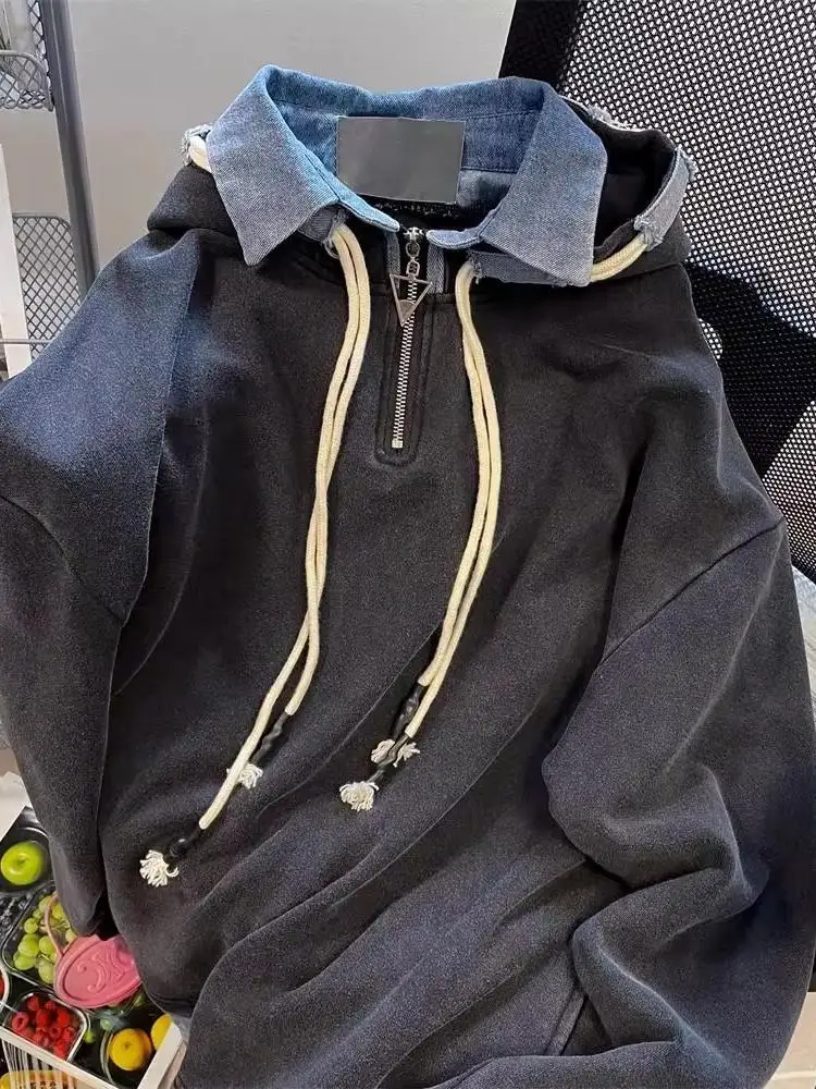 

Модная женская толстовка оверсайз свободного кроя с эффектом стройности, в уличном стиле, повседневная, с длинными рукавами, для осени