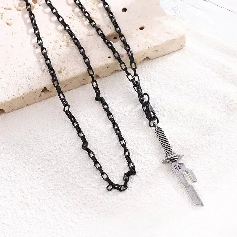 Anime Jujutsu Kaisen Fushiguro Toji Cosplay Necklace Unisex Sword Spear of Tianri Knife Pendant Choker Jewelry Accessories Gifts