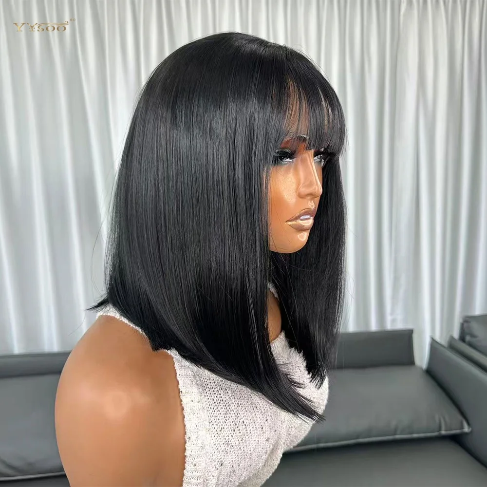 

Hot Selling 1# Bob High Quality Glueless Heat Resistant 13x4 Syntheitc Lace front Wigs for Black Womens Daily Use