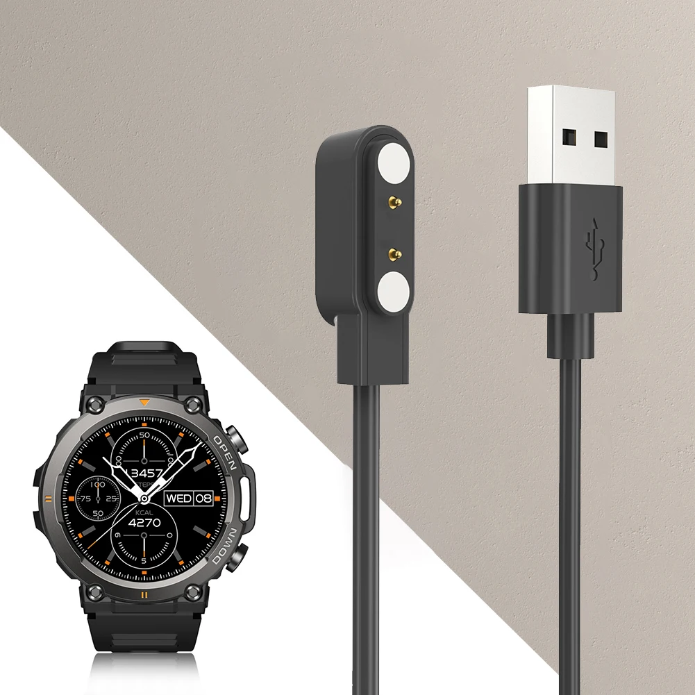 5V 1A Magnetic Charger 60cm Cable Plastic Charger Stable Charging Watch Charger Multiple Protection for Zeblaze Vibe 7