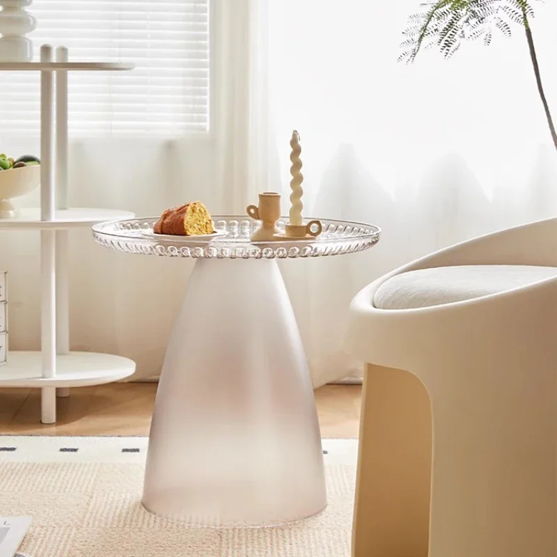 Transparent Edge Table Modern Living Room Round Home Creative Bedside Coffee Table Мебель Desk Furniture Mesa Centro Salon 가구 image 3