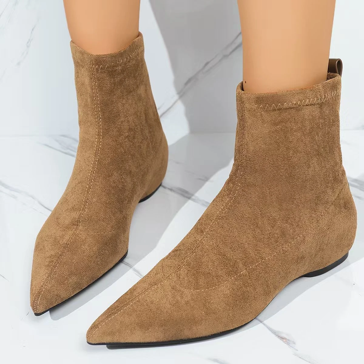 Sexy Pointed Toe Women High Heels Shoes Fashion Wedges Ankle Boots New Party Dress Elegant Hot Sale Zapatos De Mujer