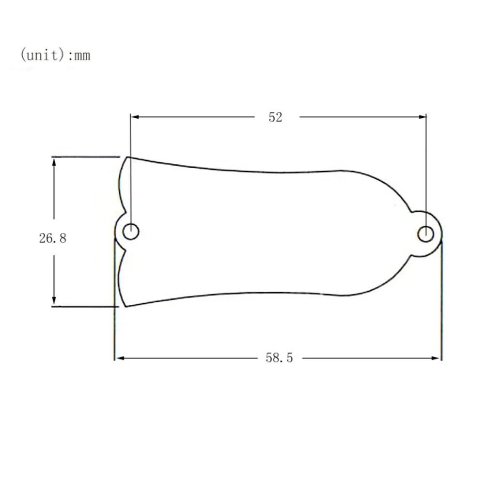 Truss Plate Truss Rod Cover Musical Instruments PVC Truss Rod Cover 2 Hole Electric Bass 2-hole Type 2.5mm Thickness