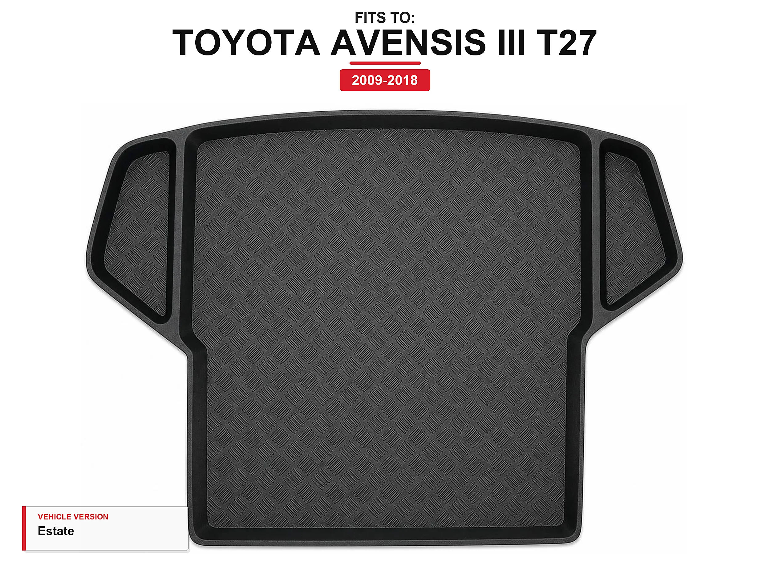 Kofferbakmat met lip voor: Toyota Avensis Iii T27 2009-2018 Station Wagon