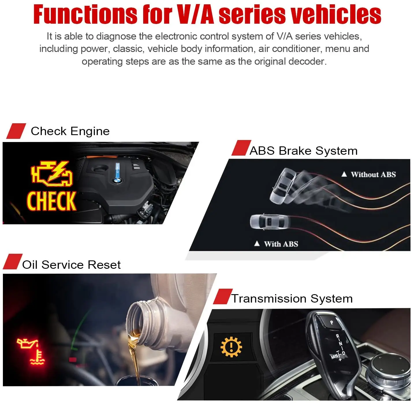 Ancel VD500 OBD2 Automotive Scanner Full System Code Reader Airbag EPB Oil Reset OBD Car Diagnostic Tools For VAG VW Audi Skoda