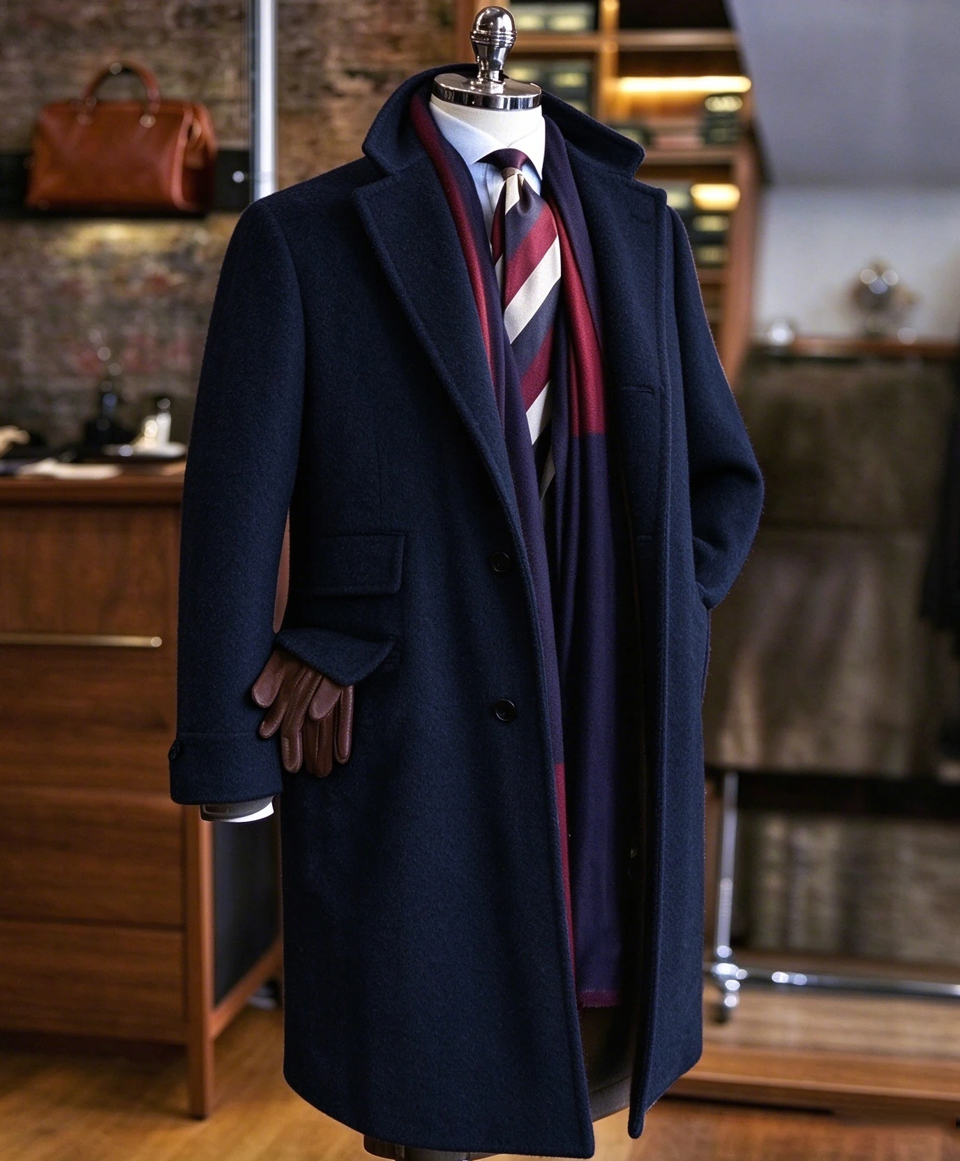 Simple Solid Men Casual Overcoat Single Breasted Notched Wool Blend Slim Fit Formal Business Coat Custom Mid Length Outerwear