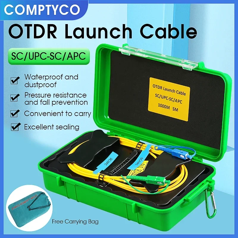 

SC/APC-SC/UPC Fiber Optic OTDR Launch Cable Box 1310/1550nm 500M~2000M(optional) OTDR Dead Zone Eliminator