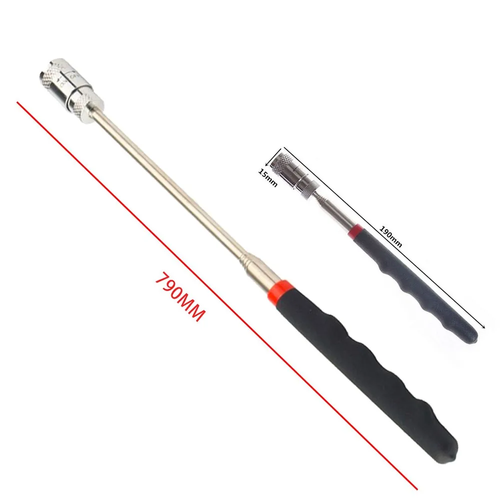 Metal Rod Magnet Pickup Tool Equipment Hand Tools Magnetic 1.5lb & 10lb 2Pcs Portable Rubber Grip New Practical