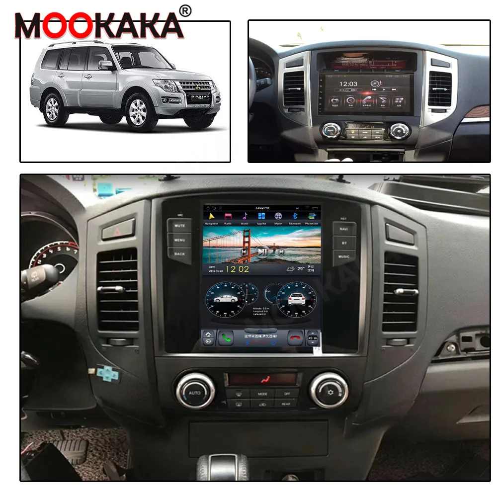 For Mitsubishi Pajero 4 V97 V93 Shogun Montero 2006+ Multimedia Player Tesla 4+128g Android9.0 stereo Radio Audio GPS Head unit