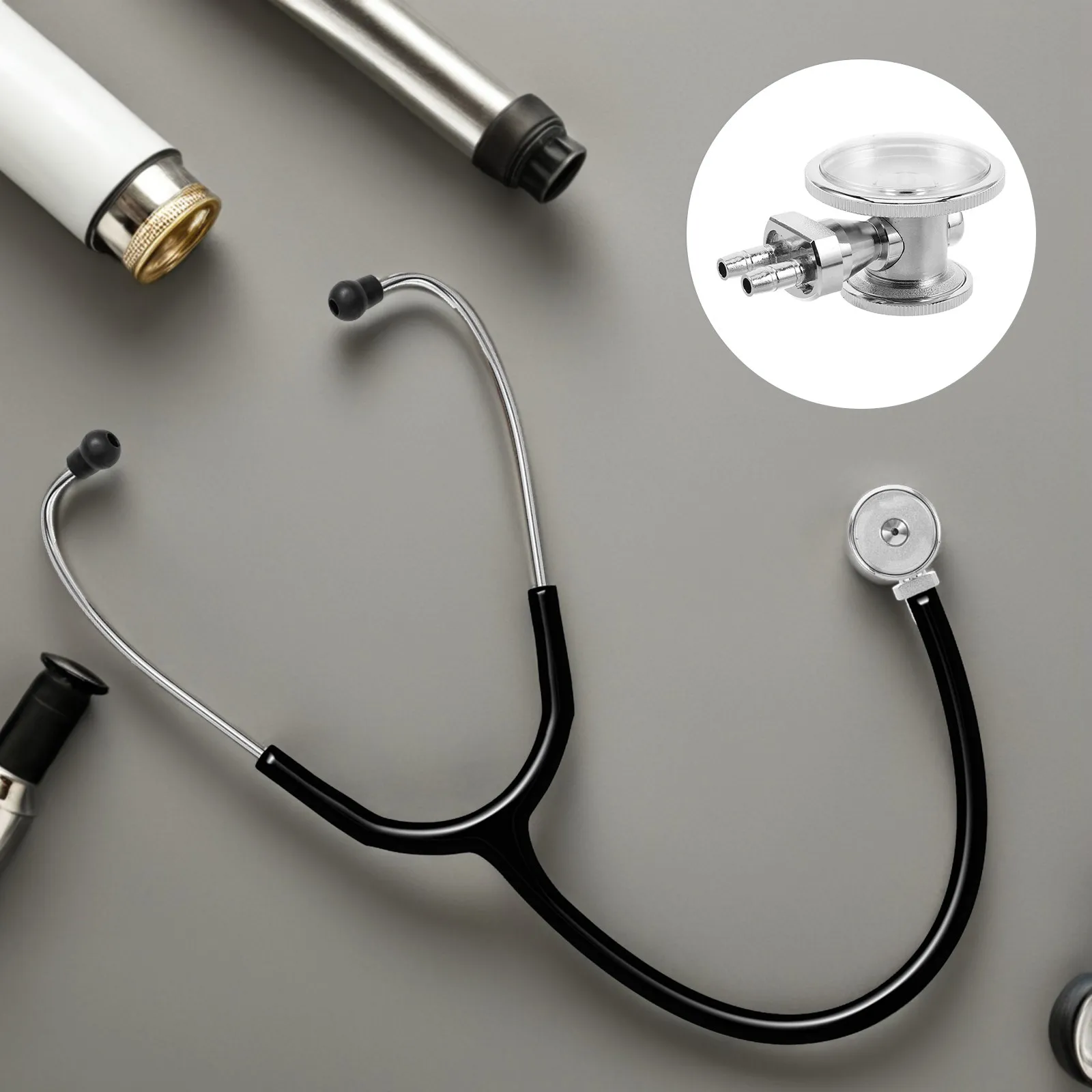 

Stethoscope Replacement Head Stainless Steel Chestpiece Diaphragm Replacement Kit Nursing Diagnostic Tool Medical Accessories