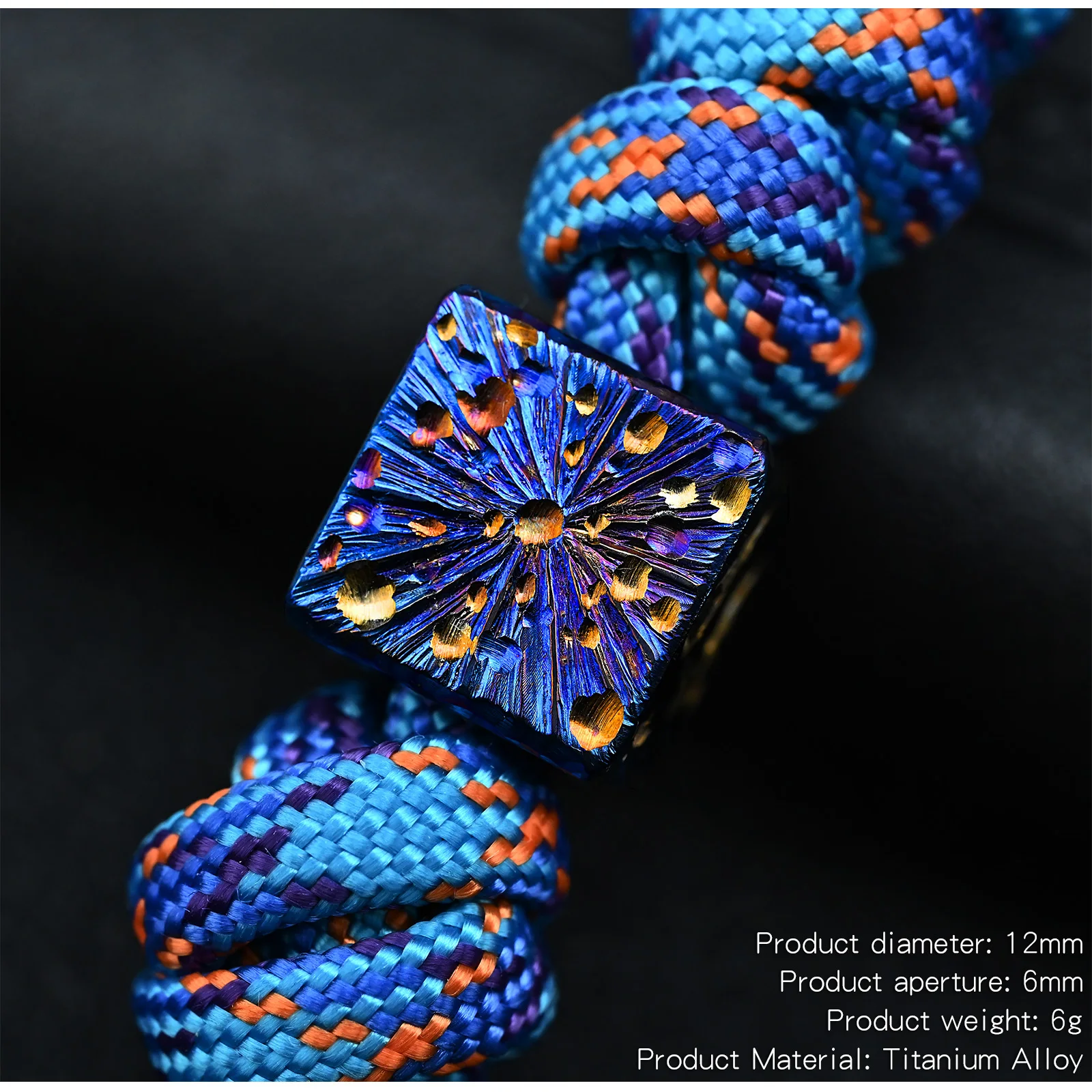Star Sky Limited Titanium Alloy Knife Beads Umbrella Pendant Rope Knife Pendant Outdoor Camping Gadget Bracelet EDC