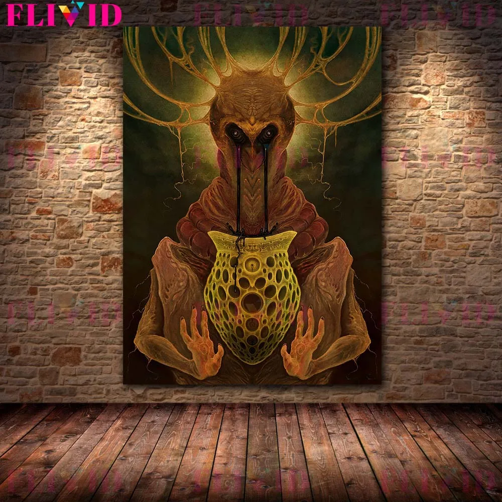 Alien Monster Abstract Wall Art Canvas Painting Terrorist Insects And Cosmic Predators Vintage Art Poster And Prints Home Decor