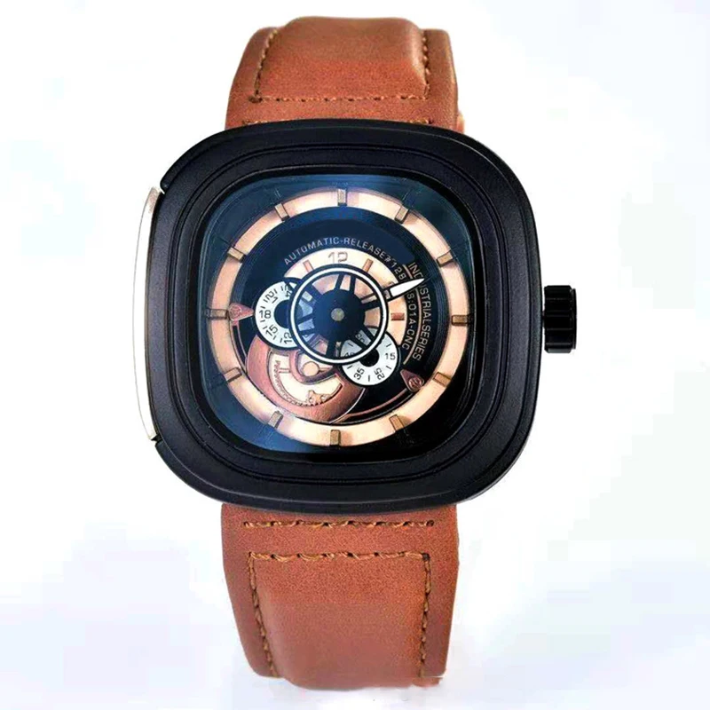 UTHAI CQ300 Relógio de quartzo quadrado elegante, relógio masculino retrô criativo casual e personalizado, relógios de presente para homem