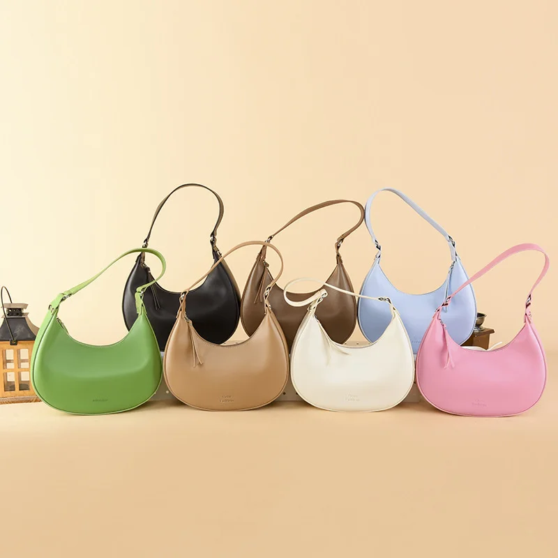 Senior Quality Underarm Bag Half Moon Bag Niche Design Bag Popular Summer Crescent Bag Handbag Female