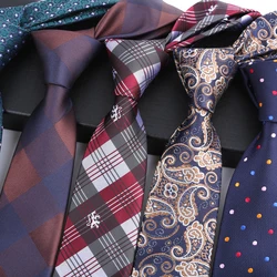 New 11 Colors Skinny 6CM Mens Necktie Polyester  Ties For Man Plaids Floral Jacquard Cravat Business Party Corbatas
