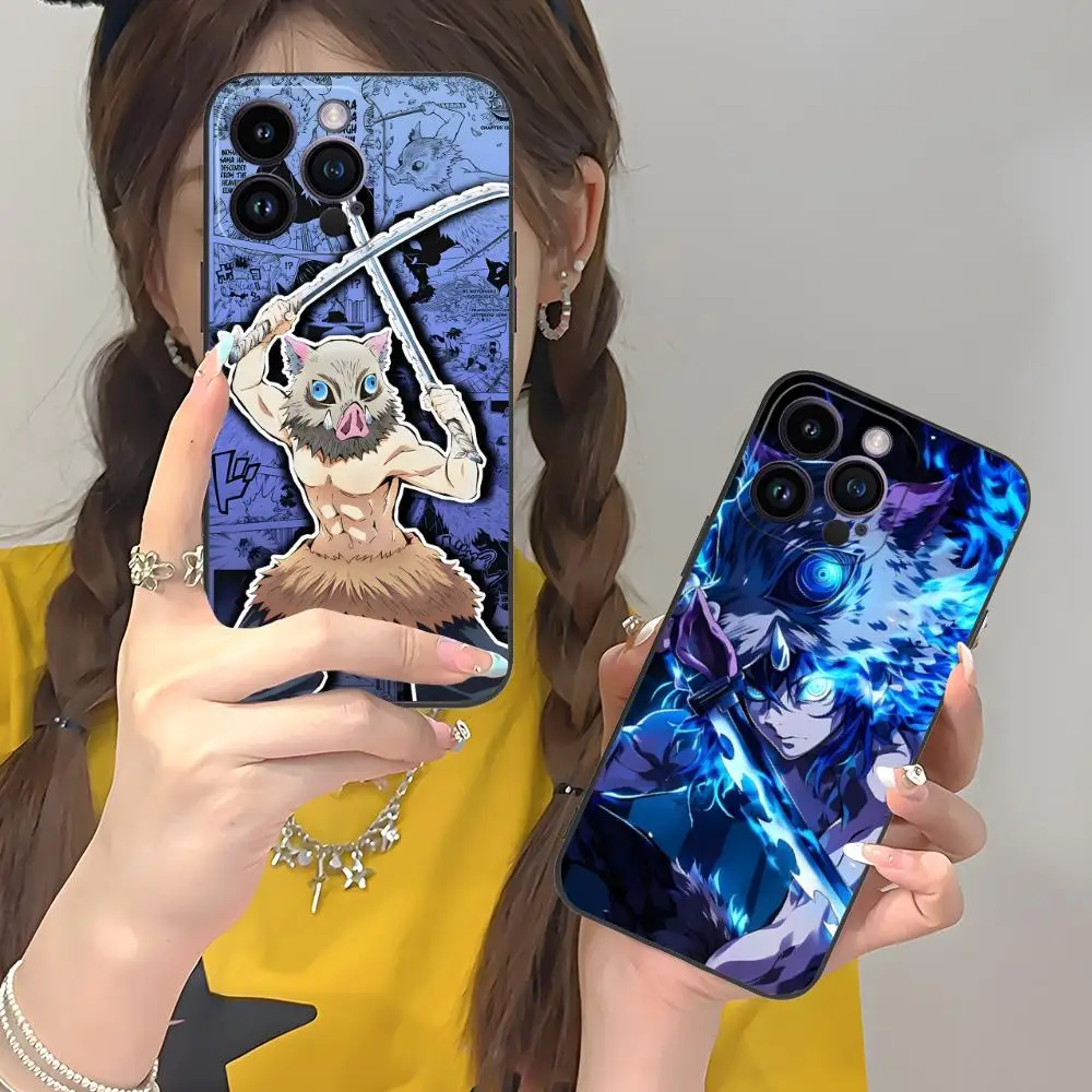 

Demon Slayer Inosuke Phone Case for iPhone 17 16 15 14 13 12 11 X XR XS 8 7 Pro Max Plus Mini Colour Protective Cover Cellphones