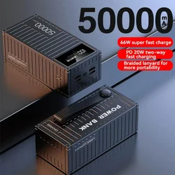 Mobile Power Container Coating Style Power Bank 6 interfaccia completamente compatibile con il telefono cellulare ricarica Ultra veloce 50000mAh