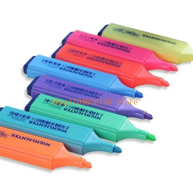 5asd Fluorescent Highlighter Pen Quick Drying Inks Broad Chiseled Tip Marker For Highlighting Texts Notes Office School Use