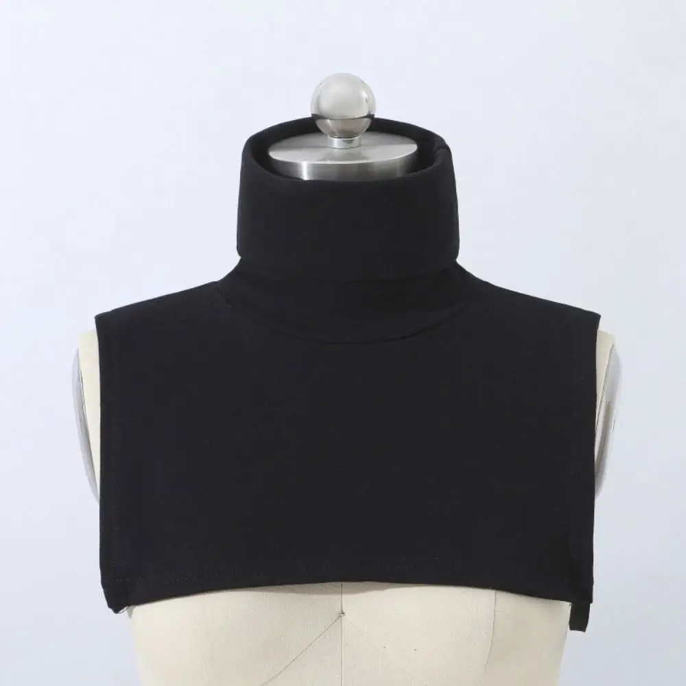 Modest Solid Color Turtleneck Fake Collar Extensions Detachable Collar Half Top Blouse Neck Warmer Mock Neck Cover For Women Men