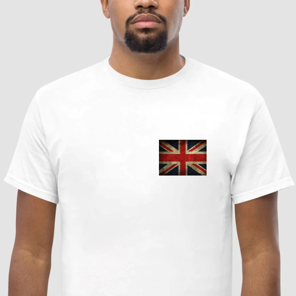 HX UK Flag T-shirts I Love My Motherland Black White 100% Cotton Tees Adult Teens Summer Short Sleeve Shirts Streetwear