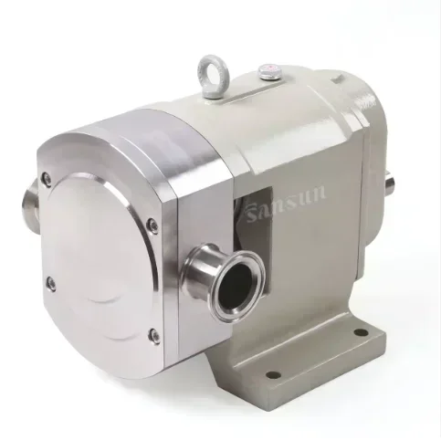 مضخة نقل الطعام الصحية 316L مضخة دوارة الفص مضخة دوارة عسل كهربائية عالية اللزوجة متوسطة الضغط العالي بدون محرك