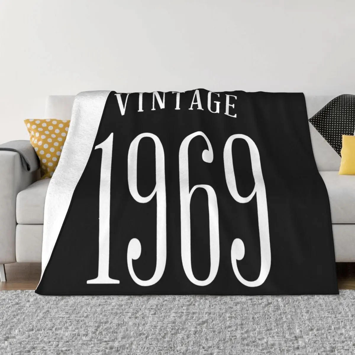 Vintage 1969 51St Birthday Gift For Him Her 51St Birthday Printing Popular Style Vacation Hip Hop Throw Blanket