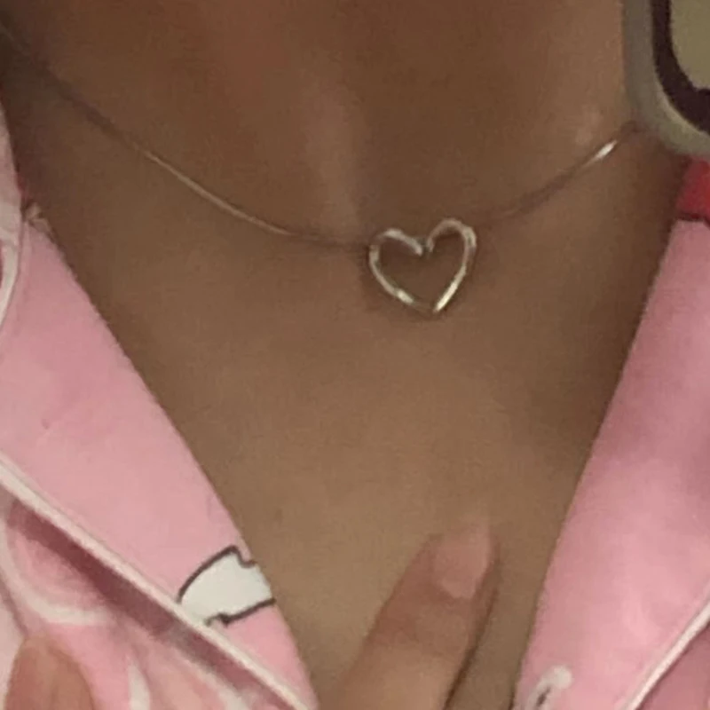 New Heart Necklace Ladies Clavicle Chain Neck Choker Necklaces for Women Jewelry Free Dropshipping Wholesale