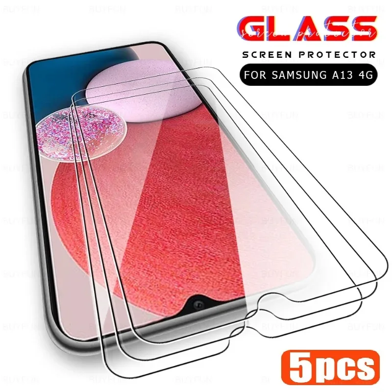 Protector de pantalla de vidrio templado para Samsung M32, M33, M34, M52, M53, M54, 5G, 5 unidades