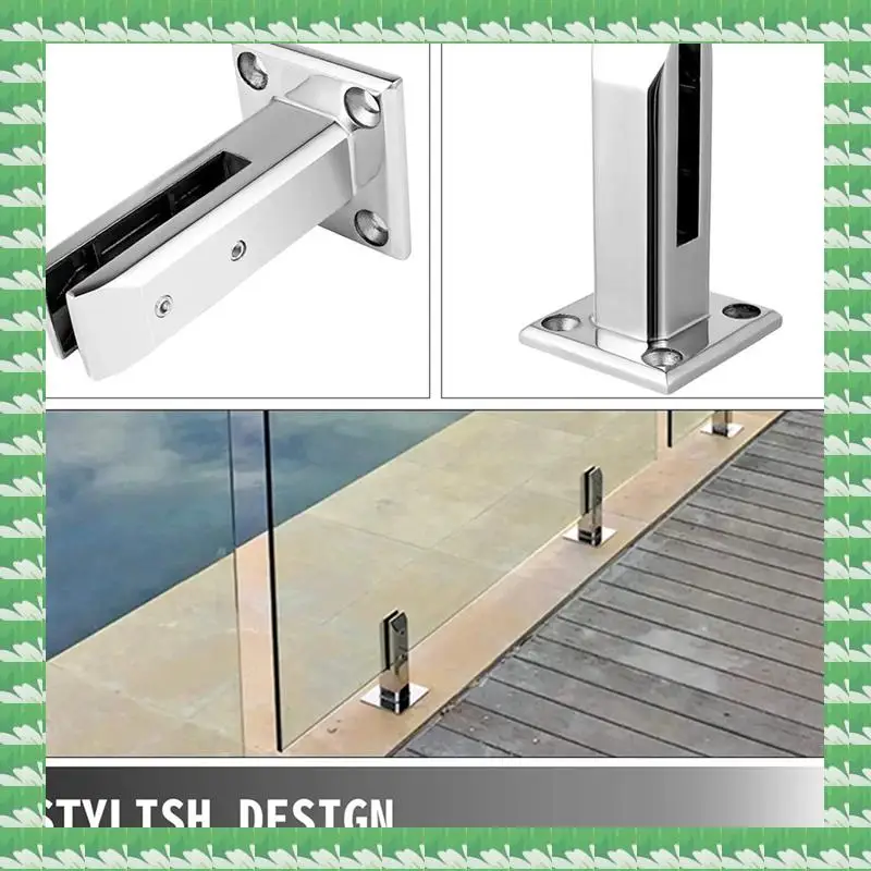 

ONCE 304, зажим из нержавеющей стали, стеклянная панель, забор для бассейна, кронштейн для лестницы, патрубок, балюстрада, напольная терраса, балюстрада, перила, Moun