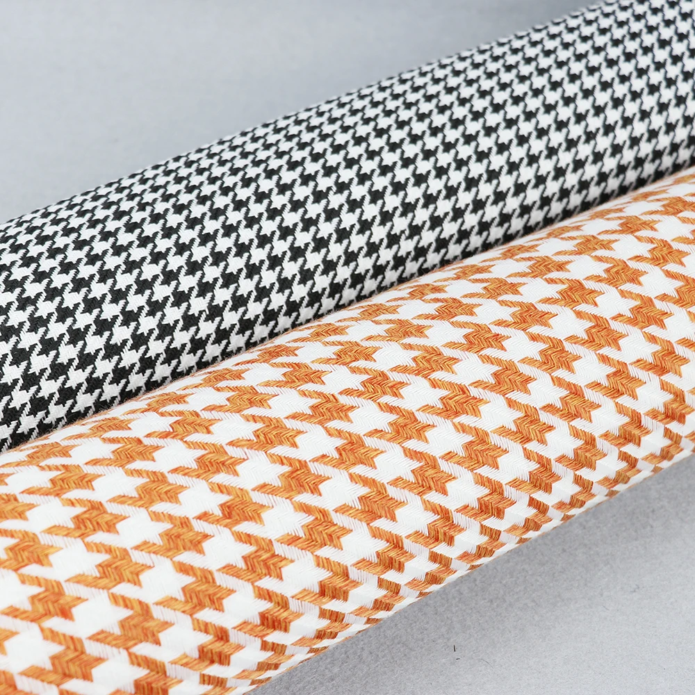 1pcs Houndstooth High Quality Cotton Linen Seats Fabric Car Seat Cover Headliner Door Panel Cloth 100CM x150CM