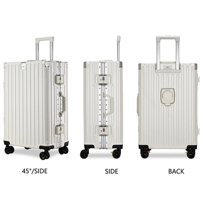 

2025 New Multi Functional Luggage Wheel Luggage With Usb Charging Aluminum Frame Luggage 28 Inches