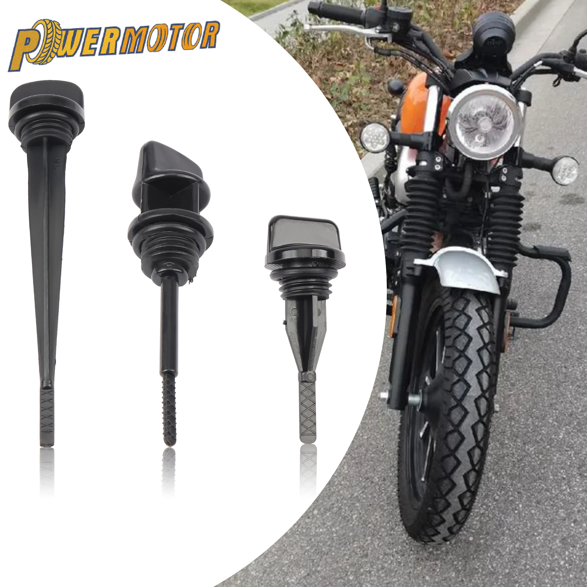 

Engine Universal Black Oil Dipstick Perfect Off-road Motorcycle Accessory for CG-125 GY6-125 JH-70 R and Car